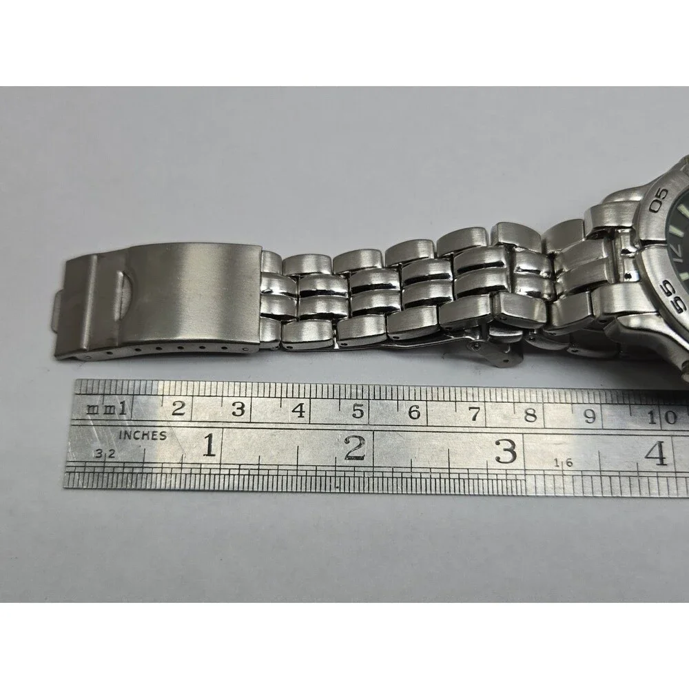 Vintage Lee Dungarees Mens Analog Digital Sport Metal Bracelet Watch New Battery